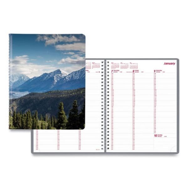 Blueline 11 x 8.5 in. Mountains Weekly Appointment Book, Multi Color - 2021 Edition REDCB950G04